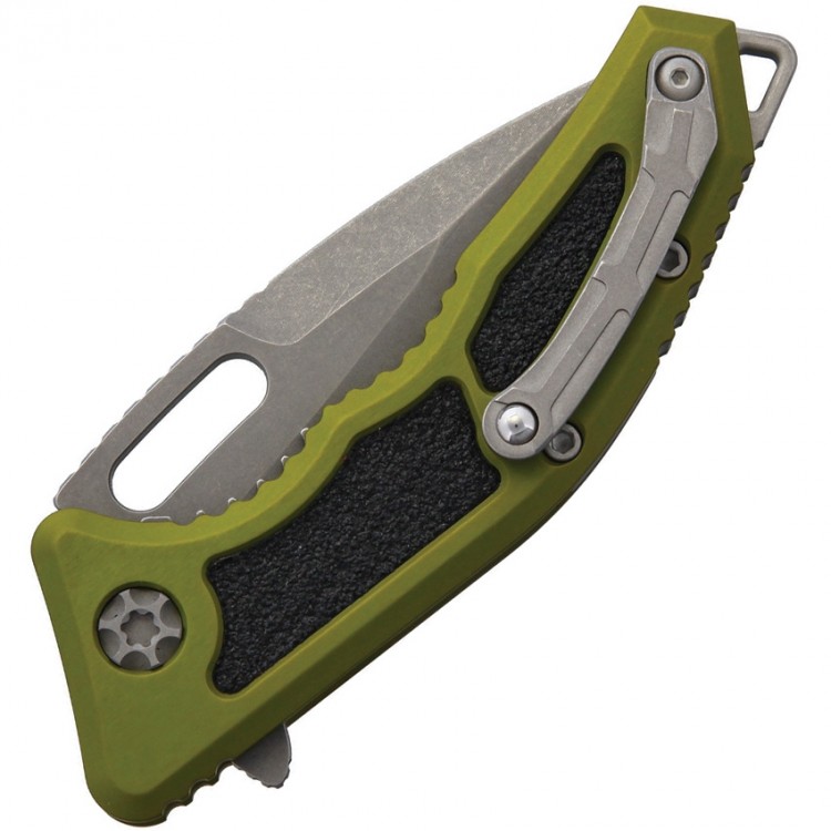 Cuchillo Heretic Knives Medusa Tanto folding battleworn/green Cuchillo Heretic Knives Medusa Tanto folding battleworn/green