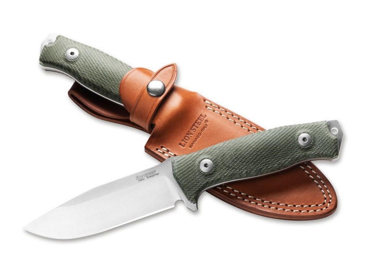 Feststehendes Messer Lionsteel M5, green canvas micarta M5CVG