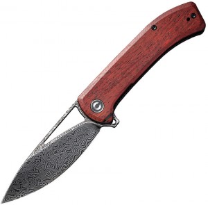 Складной нож CIVIVI Knives Riffle Damascus Black Hand Rubbed Drop Point Blade, Sandalwood C2024DS-2