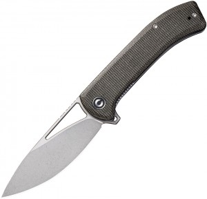 Складной нож CIVIVI Knives Riffle 14C28N Stonewashed , Dark Green Micarta Handles C2024C 