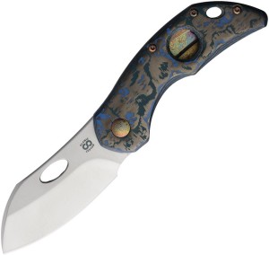 Olamic Cutlery Busker Framelock Arctic Storm folding knife