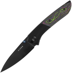 Taschenmesser Kizer Spitfire S35VN | Black Titanium 80's CF