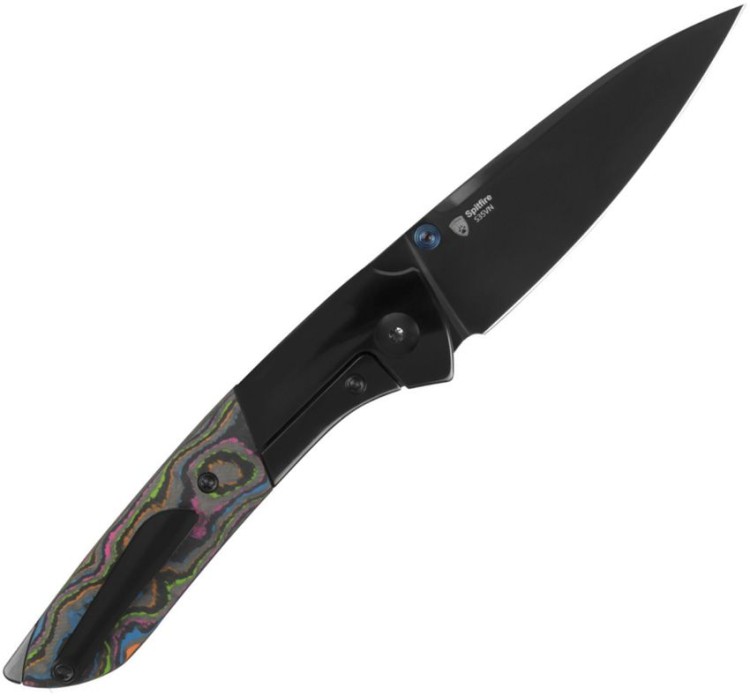 Taschenmesser Kizer Spitfire S35VN | Black Titanium 80's CF Taschenmesser Kizer Spitfire S35VN | Black Titanium 80's CF