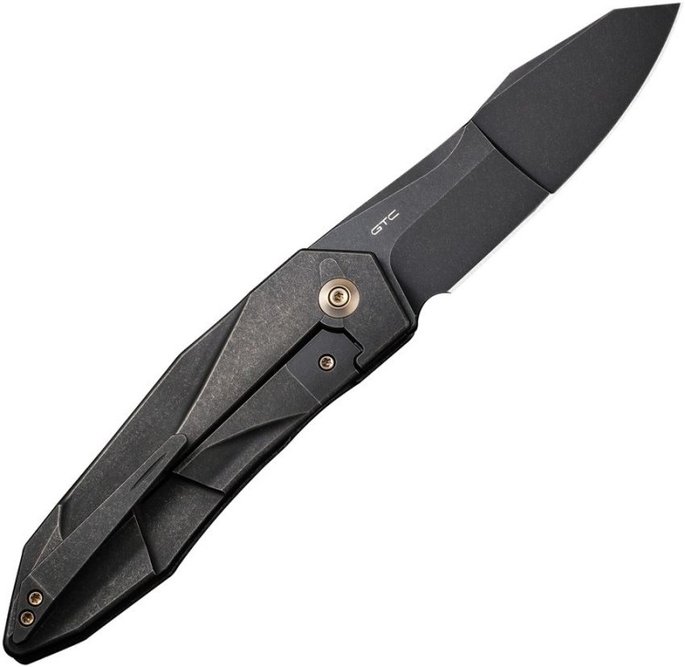Cuchillo Cuchillo plegable | Navajas We Knife Solid | Black SW | CPM-20CV | Titanium