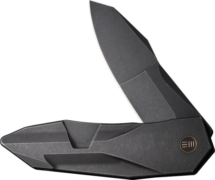 Cuchillo Cuchillo plegable | Navajas We Knife Solid | Black SW | CPM-20CV | Titanium
