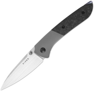 Taschenmesser Kizer Spitfire S35VN | Grey Titanium CF