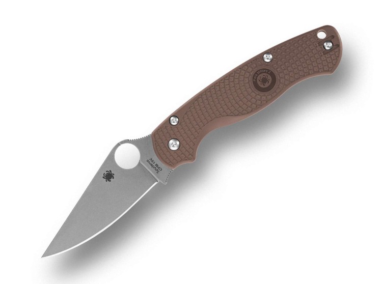 Spyderco Para Military 2 Lightweight | CPM 15V | Brown FRN Sprint Run