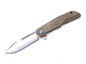 Складной нож MKM Knives Clap folding knife green canvas micarta MKLS01-GC
