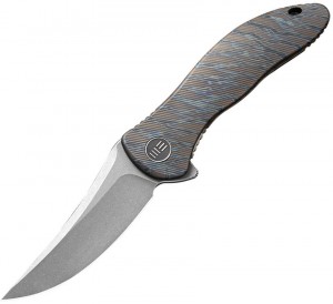 We Knife Synergy2 Trailing Point folding knife tiger stripe 912E