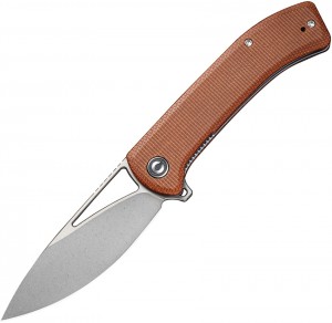 CIVIVI Knives Riffle Brown Micarta Handles C2024A 