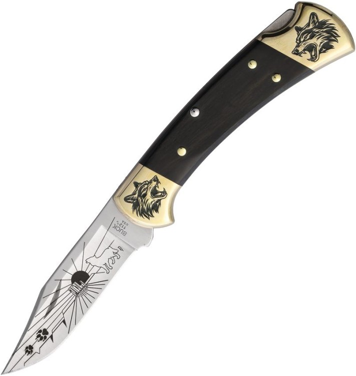 Taschenmesser Buck Custom Buck 112 Lockback Wolf
