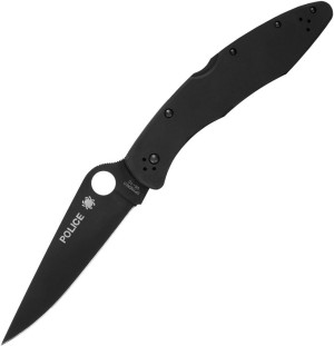 Cuchillo plegable | Navajas Spyderco Police | All Black
