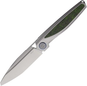 Rike Knife Baidi-Titanium | Green CF