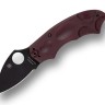 Spyderco Meerkat Burgundy | Micro-Melt PD#1 Black Blade | Sprint Run