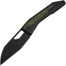 Taschenmesser WE Knife Inceptus M390 | Black Titanium Green & Black CF