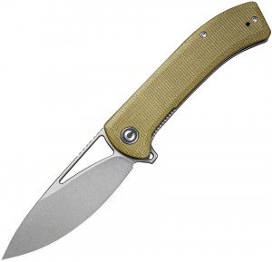 Складной нож CIVIVI Knives Riffle Stonewashed, Olive Micarta C2024B 
