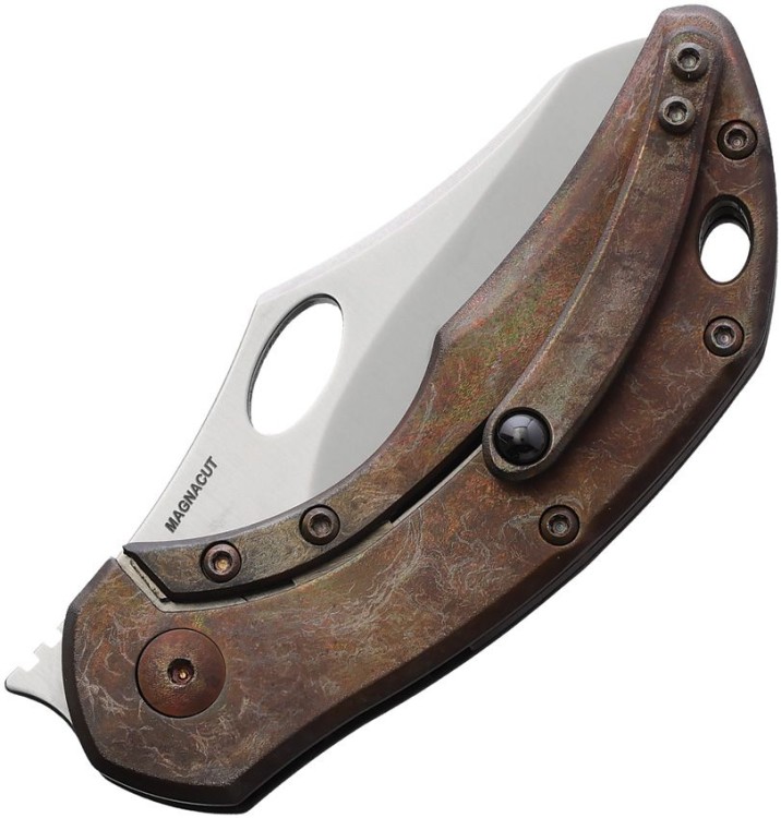 Olamic Cutlery Busker Framelock Camo Copper folding knife Olamic Cutlery Busker Framelock Camo Copper folding knife