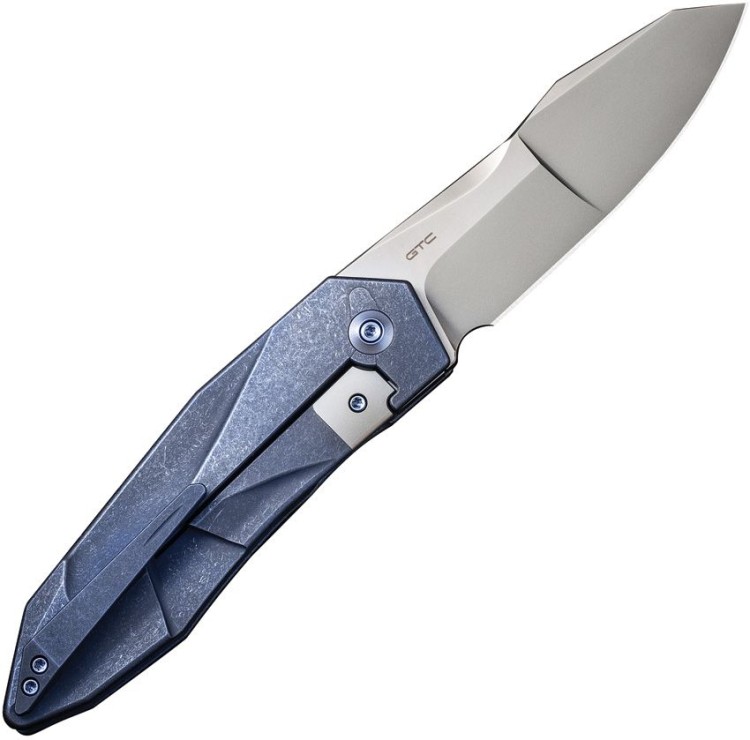 Taschenmesser We Knife Solid | CPM-20CV | Titanium Blue 