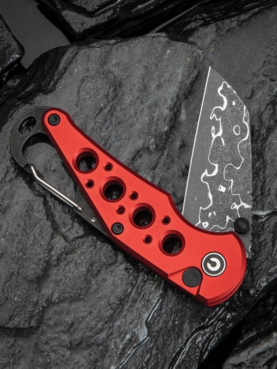 Taschenmesser CIVIVI Pragma Aluminum Red Damascus Taschenmesser CIVIVI Pragma Aluminum Red Damascus