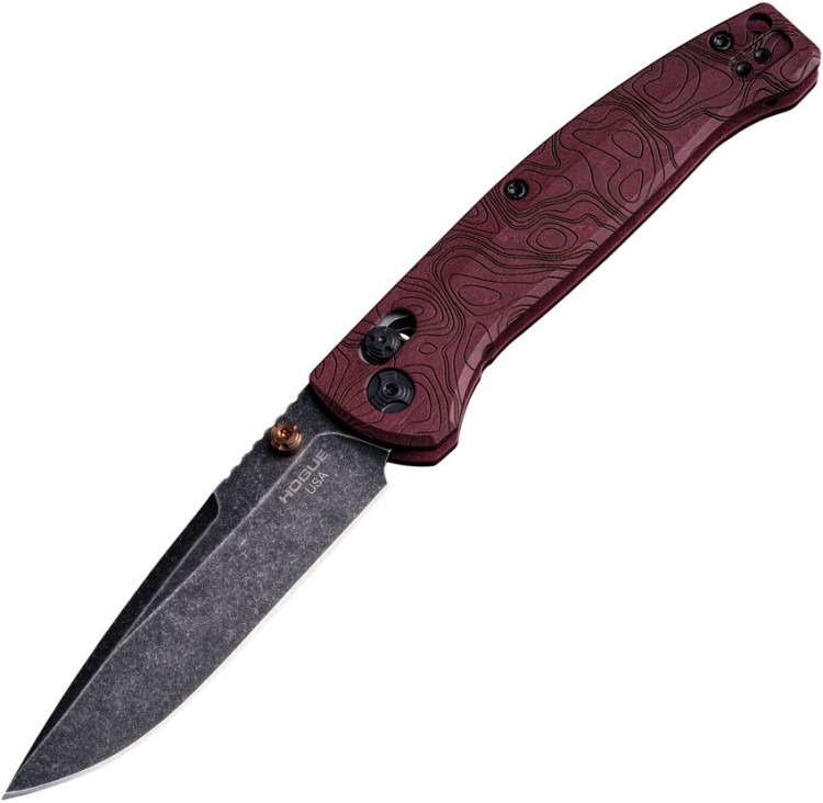 Cuchillo Cuchillo plegable | Navajas Hogue Mysto 3.4 Fire Redstone Richlite | MagnaCut