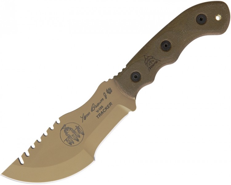TOPS Mini Tom Brown Tracker survival knife tan TBT04TAN
