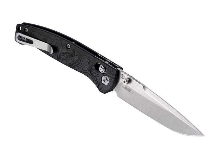 Cuchillo Cuchillo plegable | Navajas  Hogue Mysto 3.4 Metal Black Diamond Richlite | MagnaCut