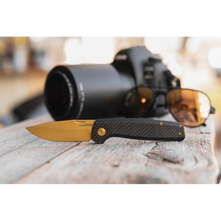 Cuchillo Cuchillo plegable | Navajas SOG Terminus SJ LTE | Carbon / Gold  Cuchillo Cuchillo plegable | Navajas SOG Terminus SJ LTE | Carbon / Gold