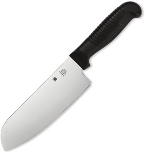 Küchenmesser Spyderco Santoku Plain Black