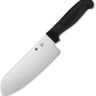 Cuchillo Cuchillo de cocina Spyderco Santoku Plain Black