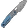 Cuchillo Cuchillo plegable | Navajas Kansept Knives Orlok Nested | Blue Titanium | Damascus Cuchillo Cuchillo plegable | Navajas Kansept Knives Orlok Nested | Blue Titanium | Damascus