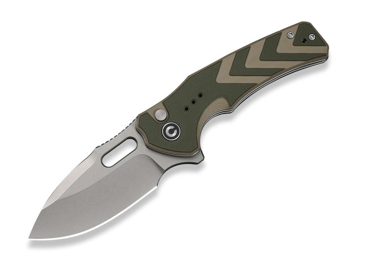 CIVIVI Vexron 14C28N | Milled Green & Tan G10 Stonewash
