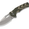 CIVIVI Vexron 14C28N | Milled Green & Tan G10 Stonewash