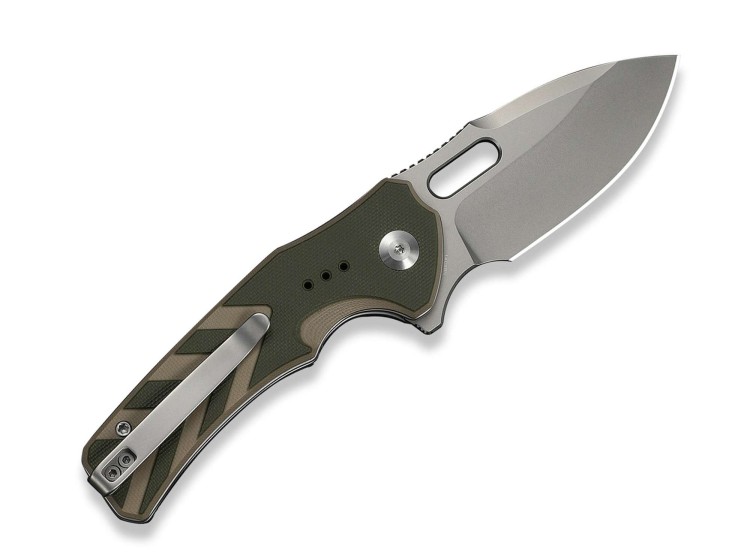 CIVIVI Vexron 14C28N | Milled Green & Tan G10 Stonewash