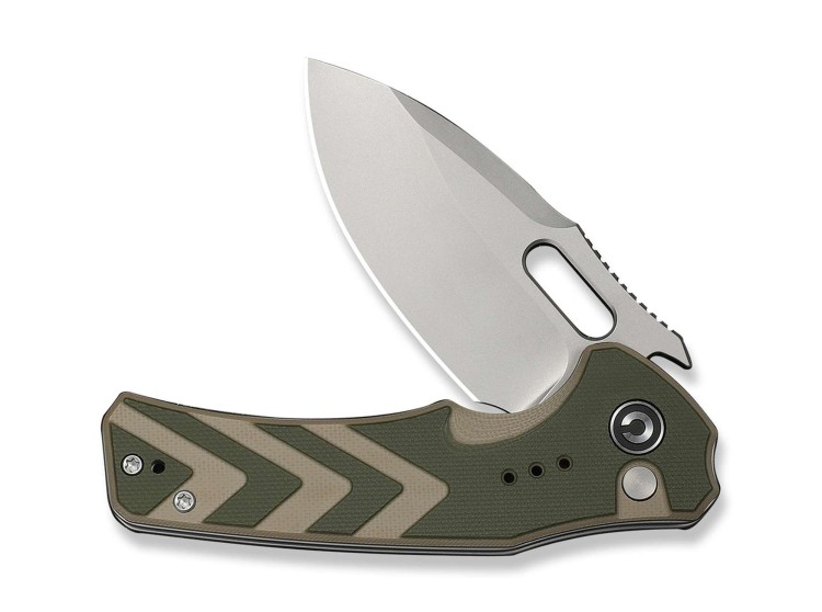 CIVIVI Vexron 14C28N | Milled Green & Tan G10 Stonewash
