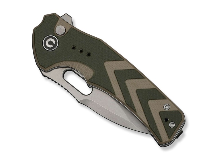 CIVIVI Vexron 14C28N | Milled Green & Tan G10 Stonewash