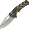CIVIVI Vexron 14C28N | Milled Green & Tan G10 Stonewash