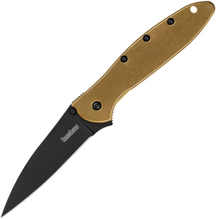 Cuchillo Cuchillo plegable | Navajas Kershaw Leek | Gold/Black 