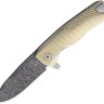 Lionsteel ROK Damascus folding knife | Gold ROKDDGL