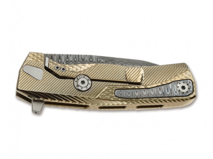 Lionsteel ROK Damascus folding knife | Gold ROKDDGL Lionsteel ROK Damascus folding knife | Gold ROKDDGL