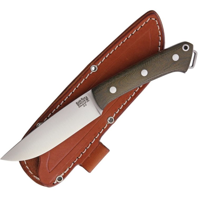 Cuchillo Cuchillo | Navajas Bark River Fox River | Green Canvas Micarta