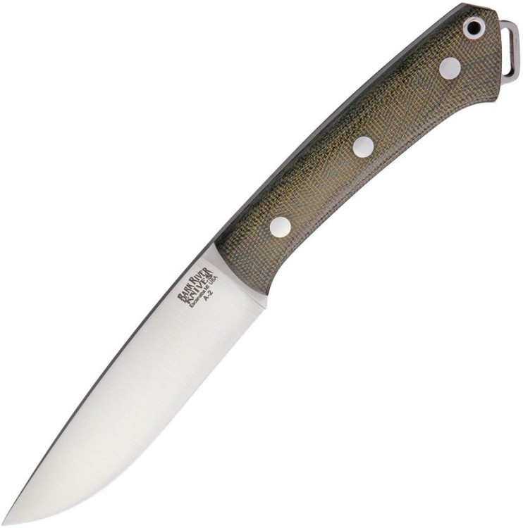 Cuchillo Cuchillo | Navajas Bark River Fox River | Green Canvas Micarta