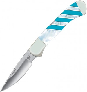 Buck Painted Pony Blue Pearl folding knife 532PESLE1