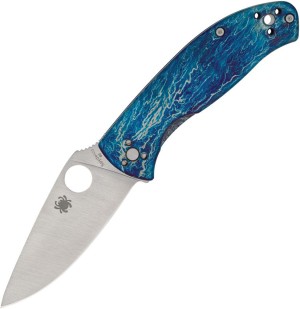 Cuchillo plegable | Navajas Spyderco Tenacious | Titanium R.I.L. Disarray Finish | D2