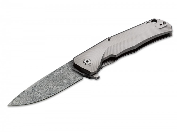 Складной нож Lionsteel TRE Titanium folding knife THOR Damascus TREDTGY