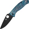 Cuchillo Cuchillo plegable | Navajas Spyderco Tenacious | Titanium R.I.L. Disarray Finish | D2 Black