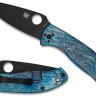 Cuchillo Cuchillo plegable | Navajas Spyderco Tenacious | Titanium R.I.L. Disarray Finish | D2 Black