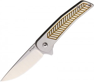Alliance Designs Scout Framelock folding knife gold