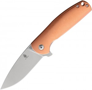 Kizer Cutlery Gemini Linerlock Brown Micarta folding knife