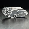 Cuchillo Cuchillo plegable Begg Knives Micro Burst Button Lock, Gray