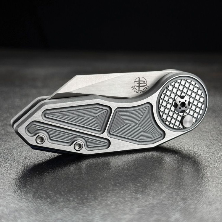 Taschenmesser Begg Knives Micro Burst Button Lock, Gray Taschenmesser Begg Knives Micro Burst Button Lock, Gray